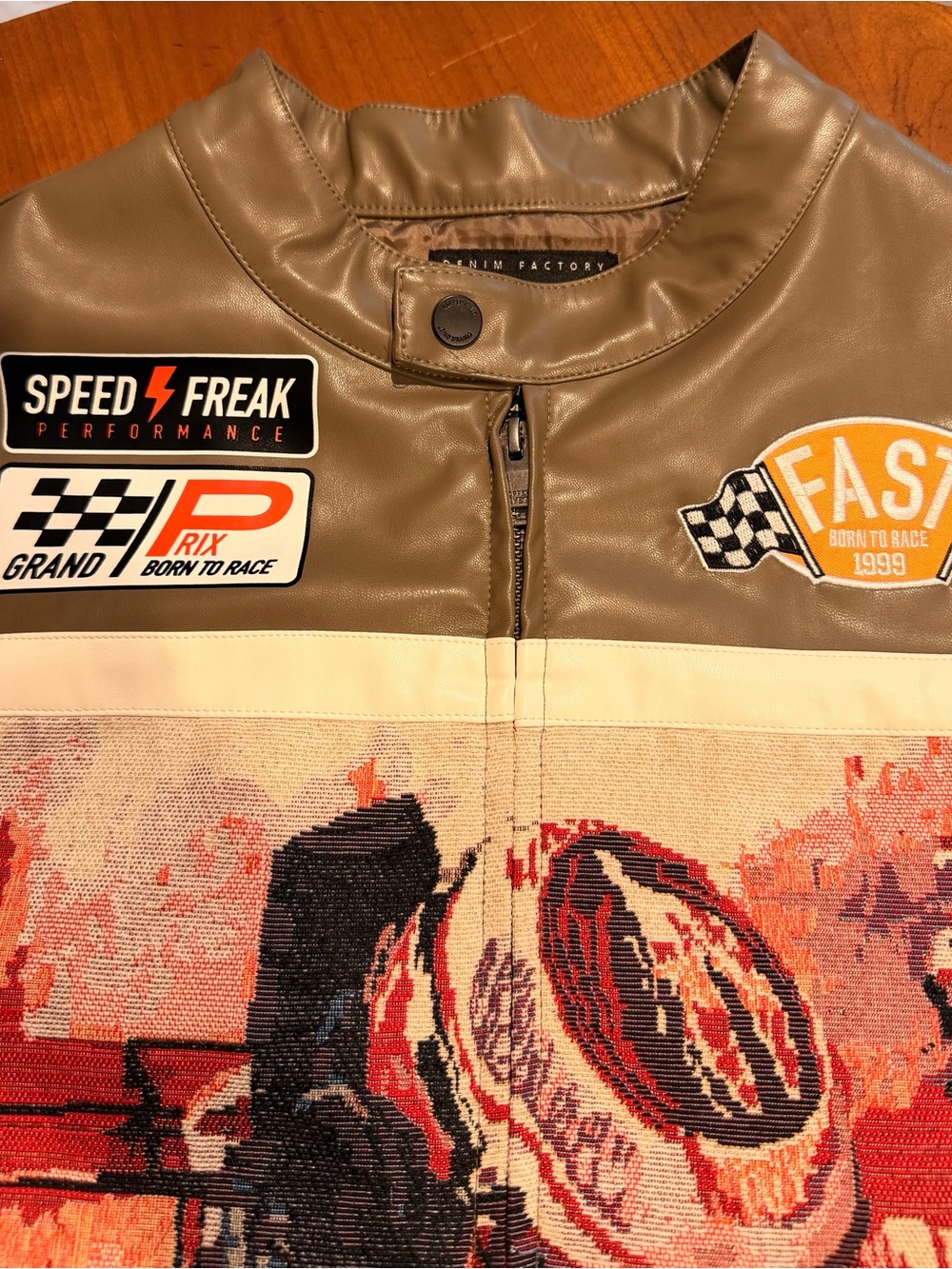 🏁 Copper Rivet "Speed Freak" Tapestry Racing Moto Jacket 🏁 - Picture 6 of 12